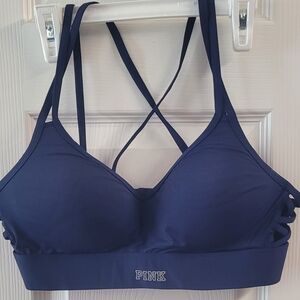 PINK Victoria's Secret Deep Blue Sports Bra